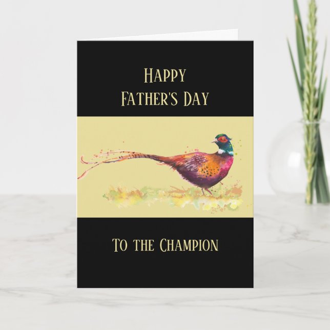 Pheasant Game Bird lycklig Fars dag Kort (Framsida)