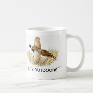 "Pheasant i flyg" kaffemugg vid Blitz utomhus