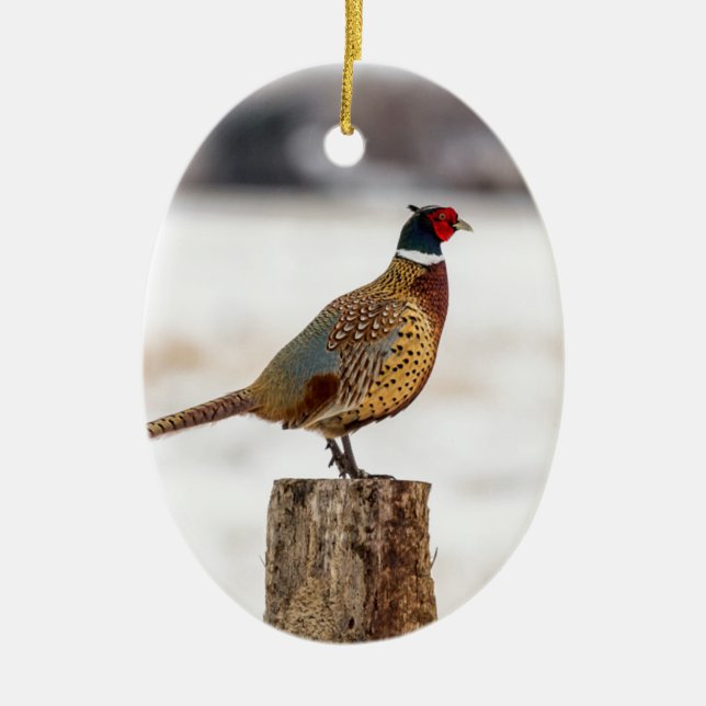 Pheasant Julgransprydnad Keramik (Framsidan)