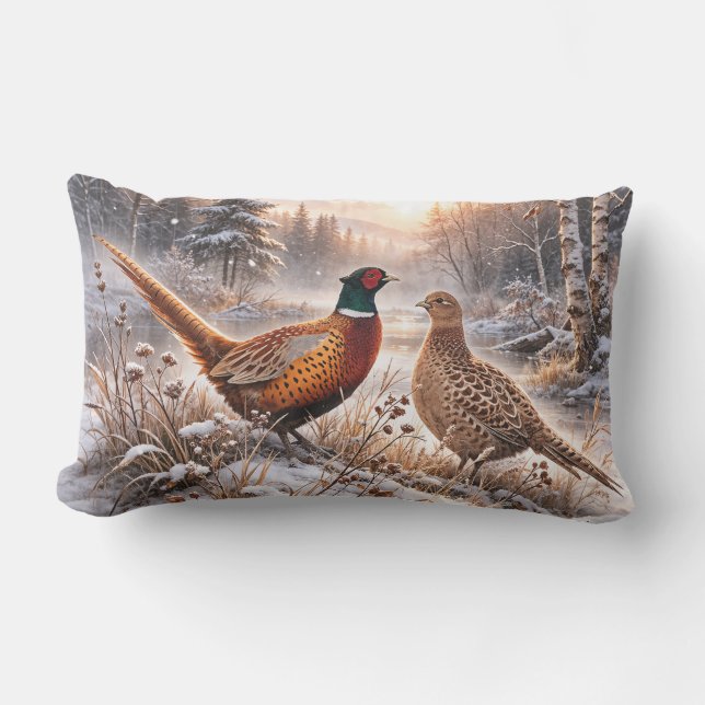Pheasant  lumbarkudde (Framsida)