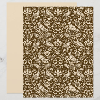 Pheasant och Hare Mönster, Brown och Beige