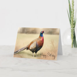 Pheasant Porträtt för födelsedagen Kort