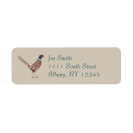 Pheasant return address labels returadress etikett