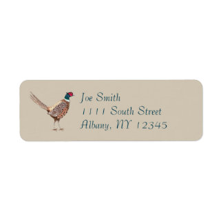 Pheasant return address labels returadress etikett