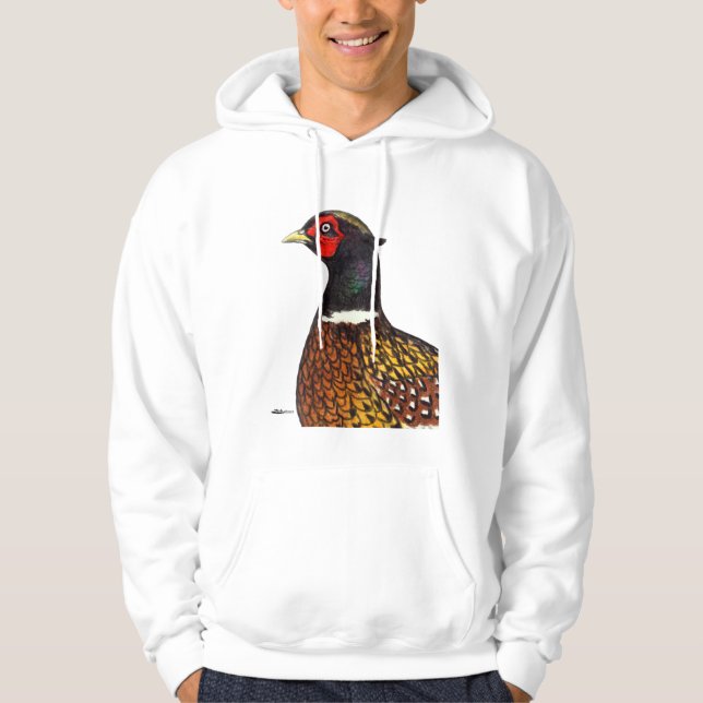 Pheasant:  Ringneck huvud Hoodie (Framsida)