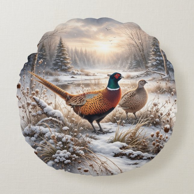 Pheasant  rund kudde (Framsidan)