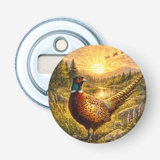 Pheasant Sunset Hunting Bird Wildlife Gift Flasköppnare