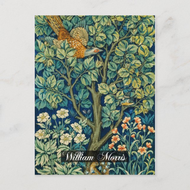 Pheasant Tapestry - William Morris Vykort (Framsida)
