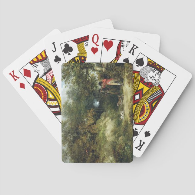 Pheasantskytte (olja på kanfas) 3 spelkort (Baksidan)