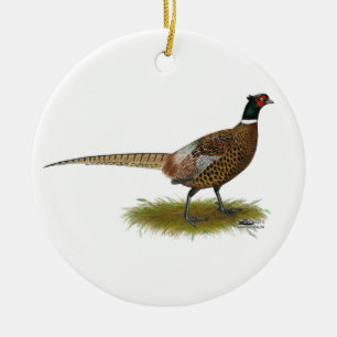 Pheasanttupp Julgransprydnad Keramik