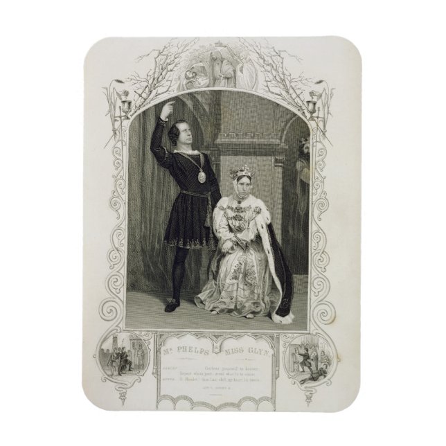 Phelps as Hamlet och Miss Glyn as Queen Gertrud Magnet (Vertikal)