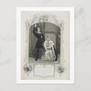 Phelps as Hamlet och Miss Glyn as Queen Gertrud Vykort