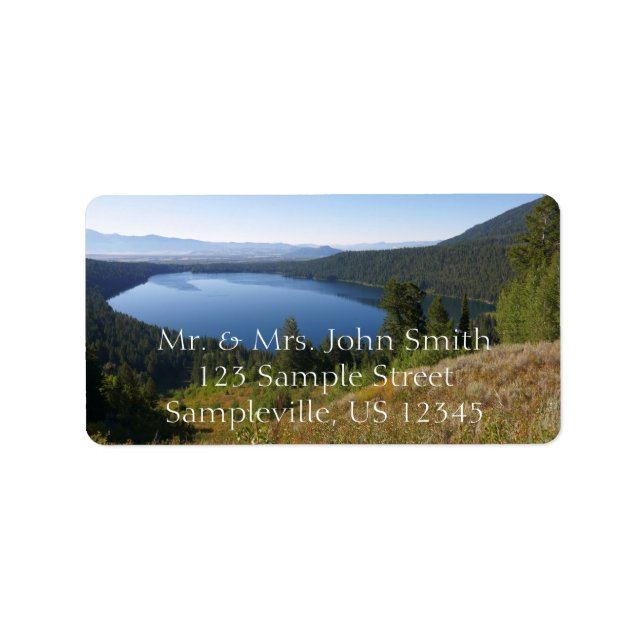 Phelps Lake III at Grand Teton National Park Adressetikett (Framsidan)