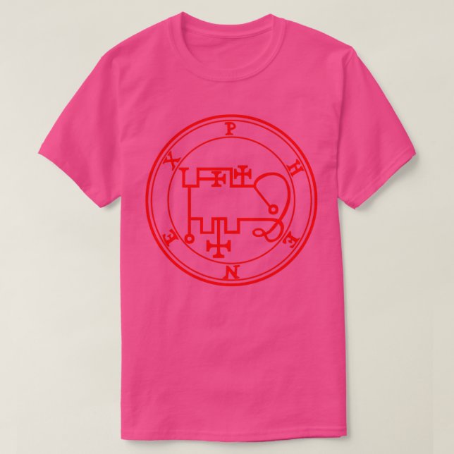 Phenex Ars Goetia Sigil Red T Shirt (Design framsida)