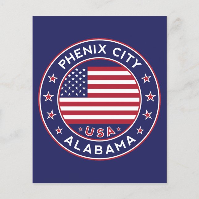 Phenix, Alabama Flygblad (Framsidan)