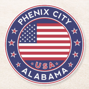 Phenix, Alabama Underlägg Papper Rund