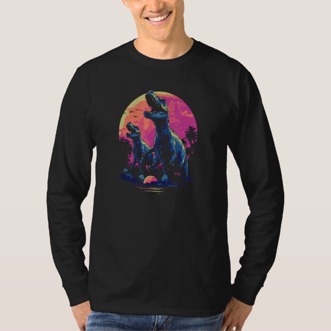 Phenomenal Howling Rex Dinosaur Pack Retro Awesome T Shirt (Framsida)