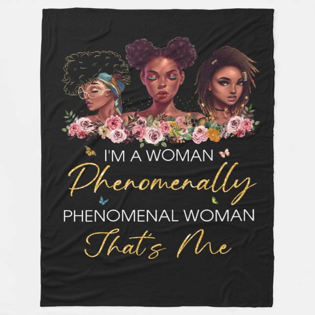 Phenomenal Woman Fleece Blanket (Framsidan)