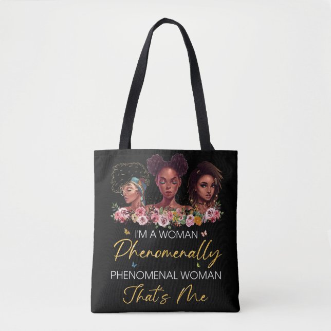 Phenomenal Woman Tote Bag Tygkasse (Framsida)
