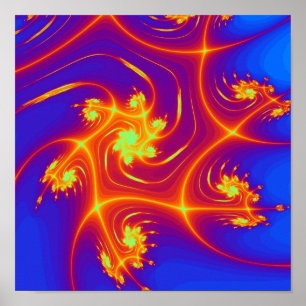 Pheonix Fractalaffisch Poster