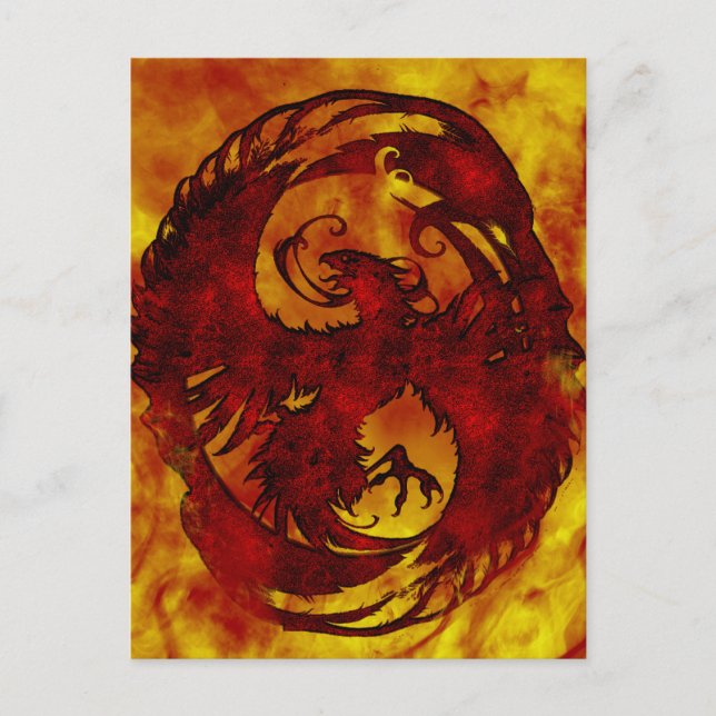 Pheonix Stigning Fantasy 2 Vykort (Framsida)