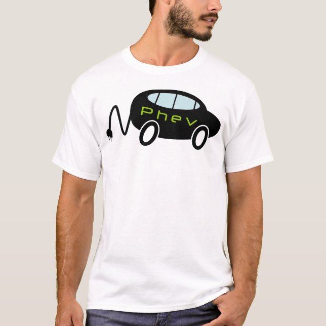 PHEV-bilen och pluggar Tee (Framsida)