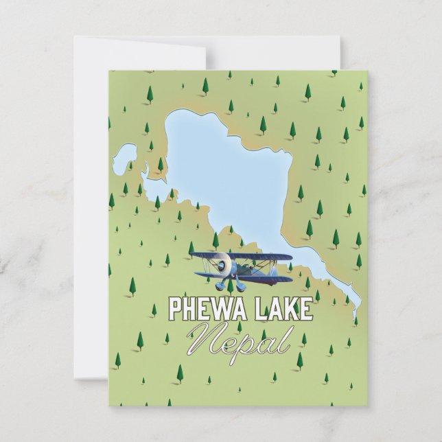 Phewa Sjö Nepal resa karta (Framsida)