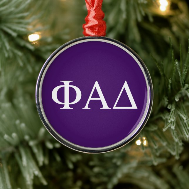 Phi Alpha Delta grekiska bokstäver Julgransprydnad Metall (Träd)