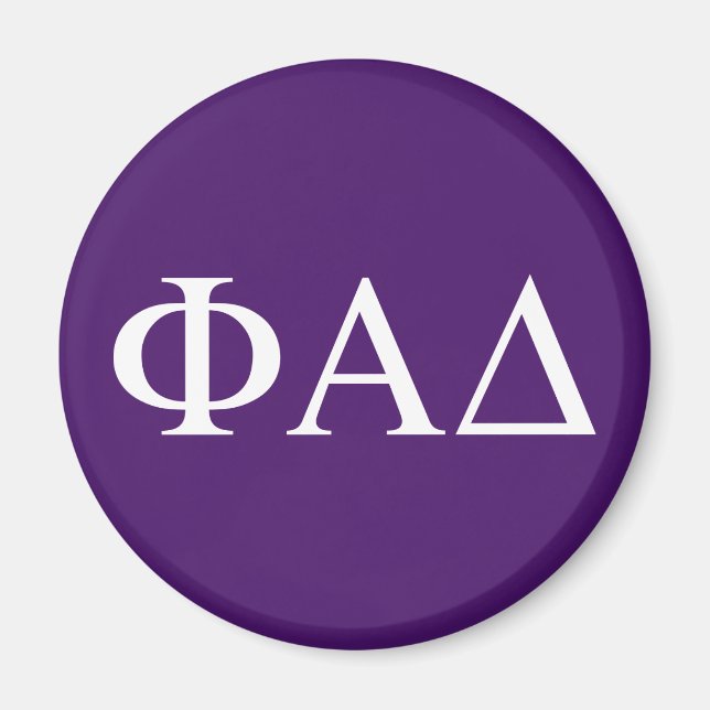 Phi Alpha Delta grekiska bokstäver Magnet (Framsidan)