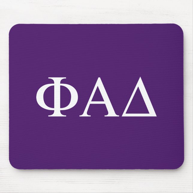 Phi Alpha Delta grekiska bokstäver Musmatta (Framsidan)