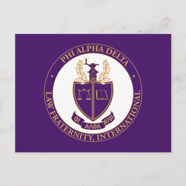 Phi Alpha Delta-logotyp Vykort (Framsida)