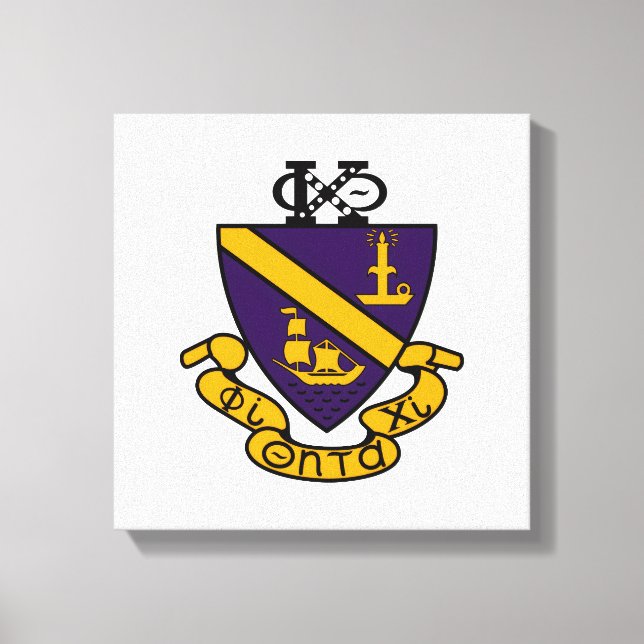 Phi Chi Theta | Färg Crest Canvastryck (Framsida)