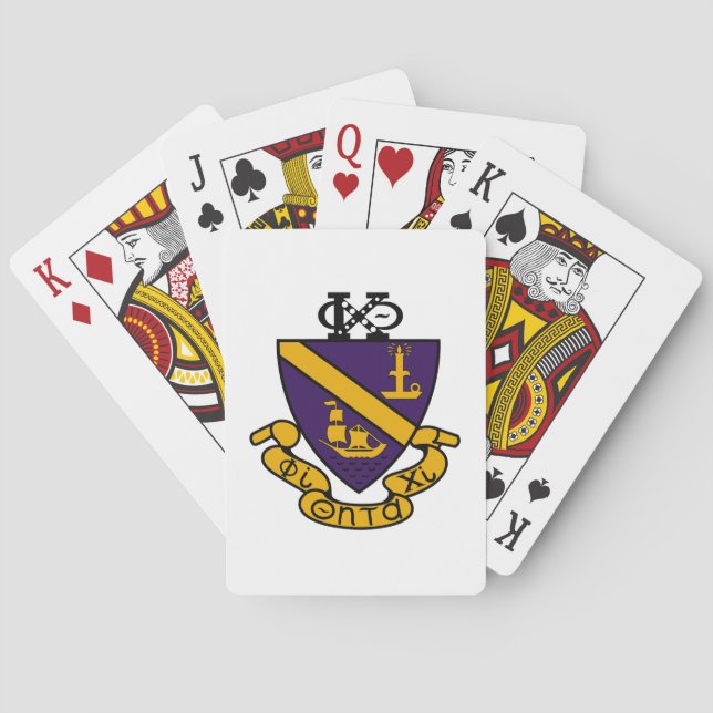 Phi Chi Theta | Färg Crest Casinokort (Baksidan)