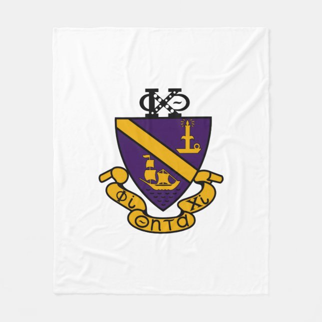 Phi Chi Theta | Färg Crest Fleecefilt (Framsidan)