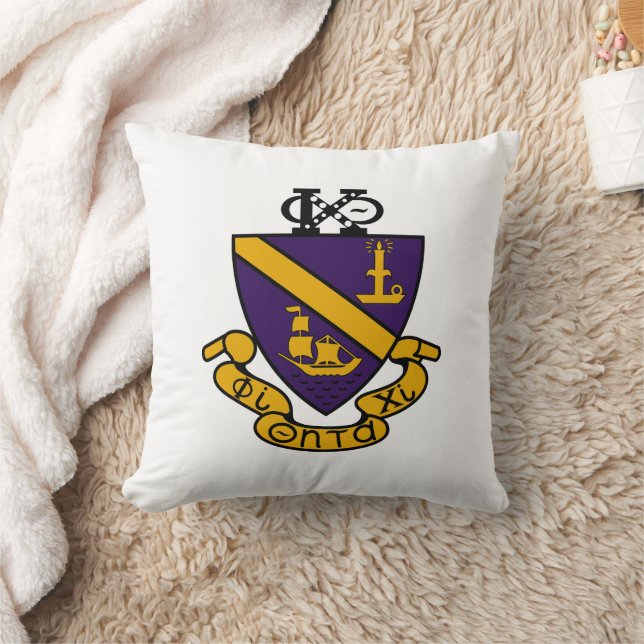 Phi Chi Theta | Färg Crest Kudde (Filt)