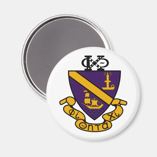 Phi Chi Theta | Färg Crest Magnet (Front/Back)