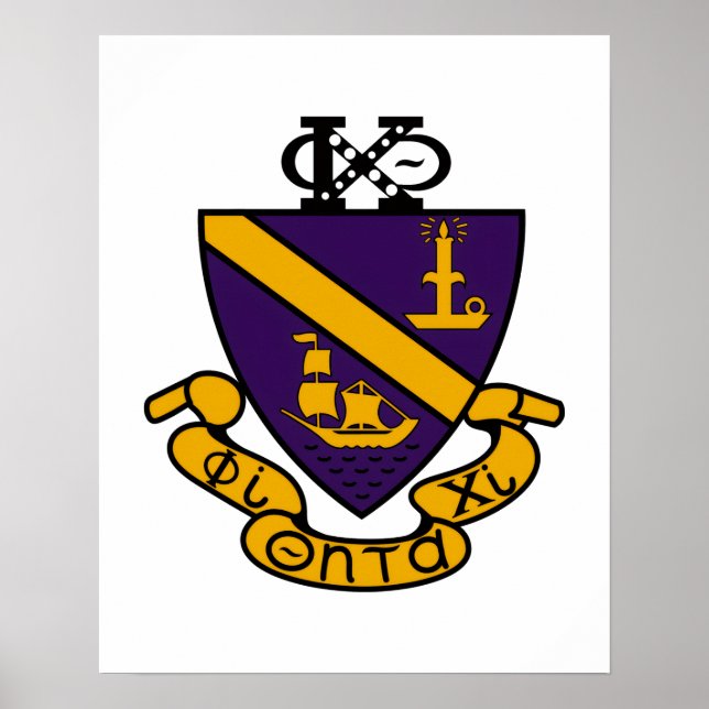 Phi Chi Theta | Färg Crest Poster (Framsidan)