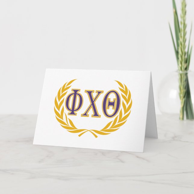 Phi Chi Theta | Grekiska med krans Kort (Framsida)