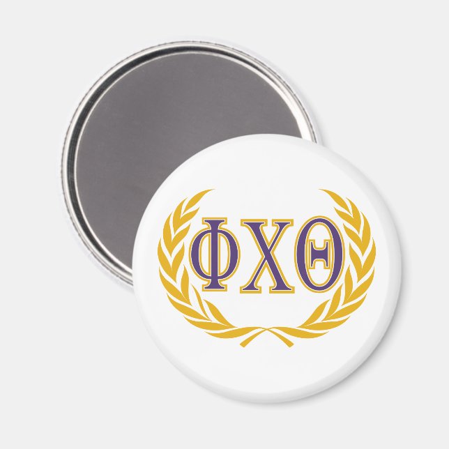 Phi Chi Theta | Grekiska med krans Magnet (Front/Back)
