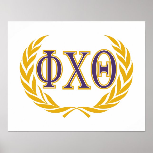 Phi Chi Theta | Grekiska med krans Poster (Framsidan)