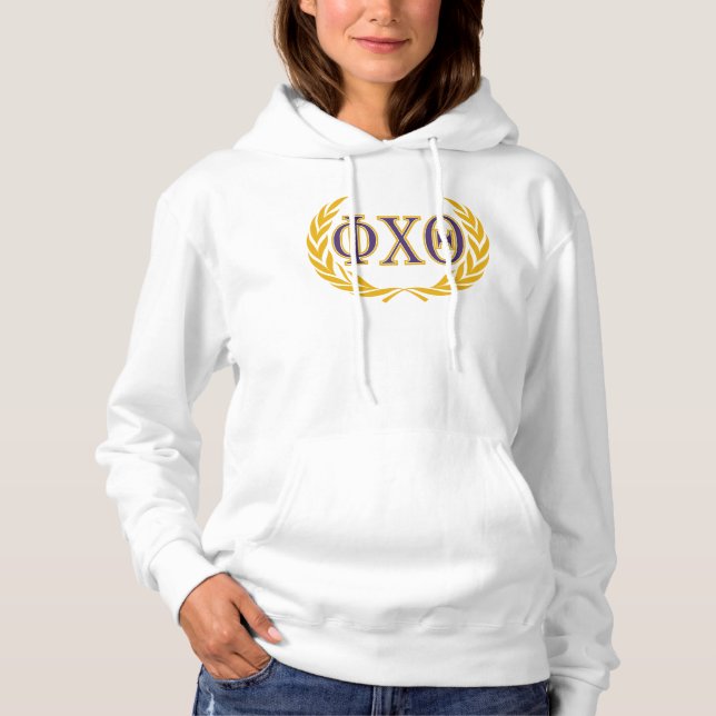 Phi Chi Theta | Grekiska med krans T Shirt (Framsida)