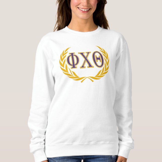 Phi Chi Theta | Grekiska med krans T Shirt (Framsida)