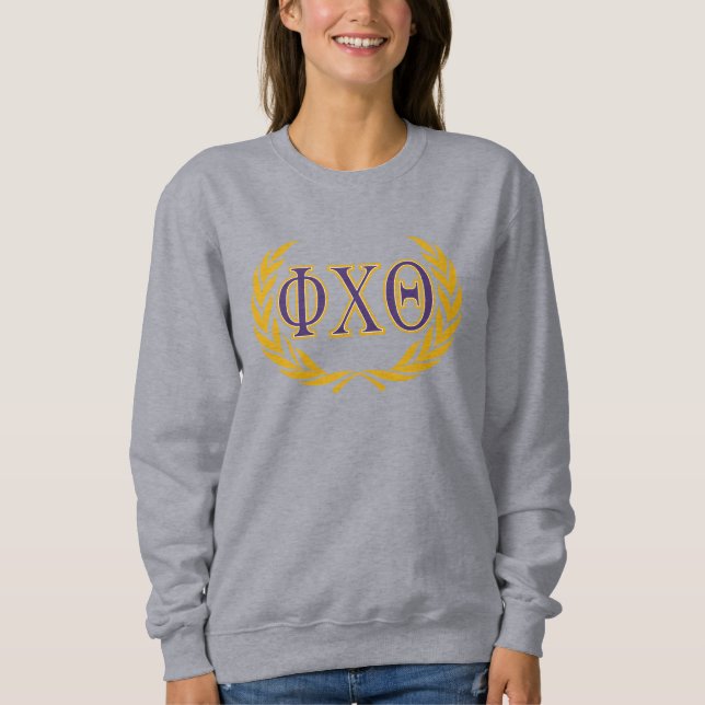 Phi Chi Theta | Grekiska med krans T Shirt (Framsida)