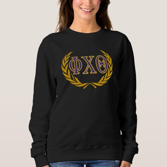 Phi Chi Theta | Grekiska med krans T Shirt (Framsida)