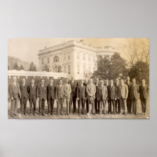 Phi Gam Leaders med Calvin Coolidge Poster
