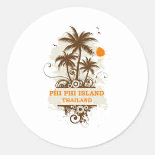 Phi Phi Island Thailand Runt Klistermärke