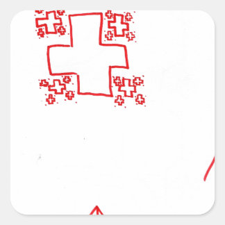 Phi Se Thru Fractal Träd Fyrkantigt Klistermärke