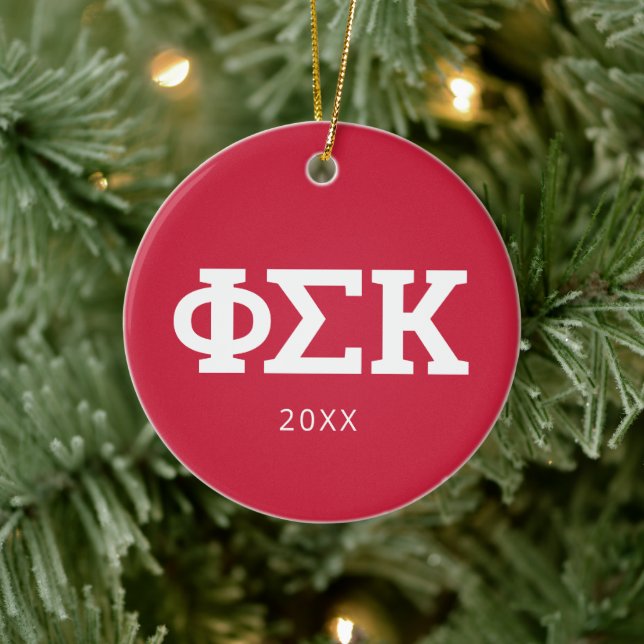 Phi Sigma Kappa-brev Julgransprydnad Keramik (Träd)