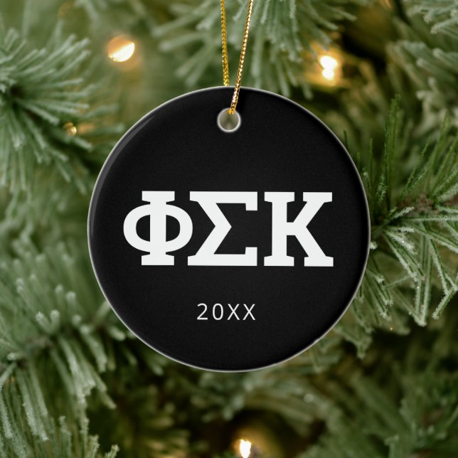 Phi Sigma Kappa-brev Julgransprydnad Keramik (Träd)