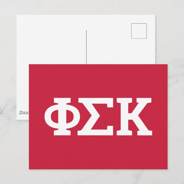 Phi Sigma Kappa-brev Vykort (Fram/baksida)